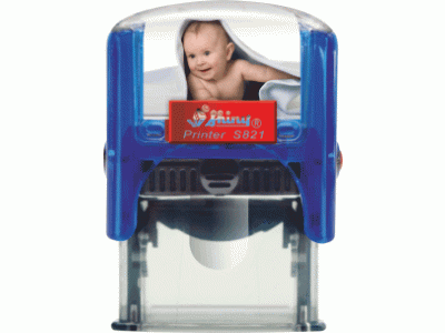 S821 Personal Printer MODRÁ TRANSP. (26x10mm)