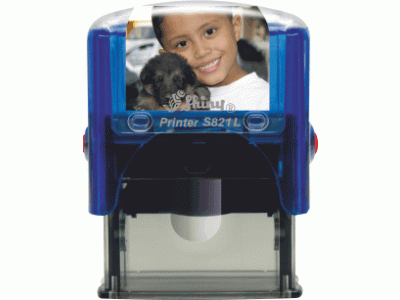 S821L Personal Printer MODRÁ TRANSP. (30x10mm)