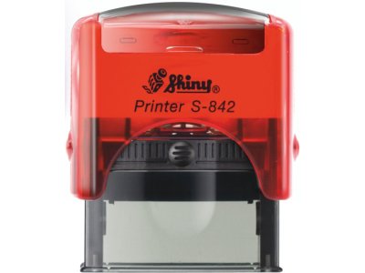 S-842 New Printer Line ČERVENÁ TRANSP. (38x14mm)