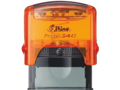S-842 New Printer Line ORANŽOVÁ TRANSP. (38x14mm)