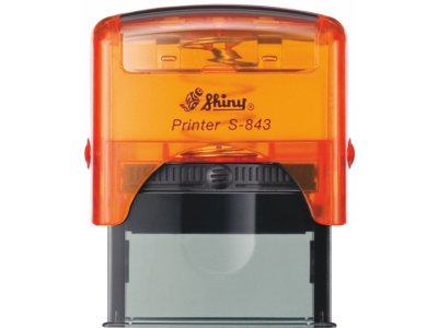 S-843 New Printer Line ORANŽOVÁ TRANSP. (47x18mm)