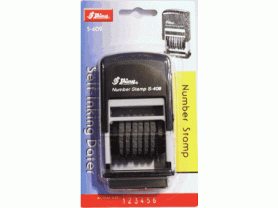 S-409 Printer Line ČERNÁ blister (6 číslic-4mm)  černý polštářek
