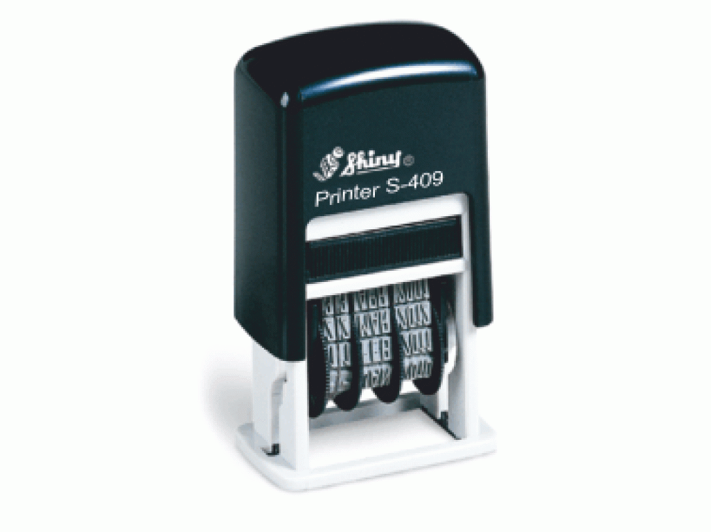 S-409 Printer Line ČERNÁ box (6 číslic-4mm)