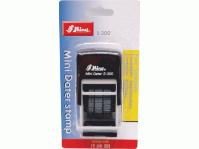 S-300 Printer Line ČERNÁ blister (datum 3mm), černý polštářek