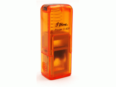 S-820 Printer Line ORANŽOVÁ TRANSPARENTNÍ (12x6mm)