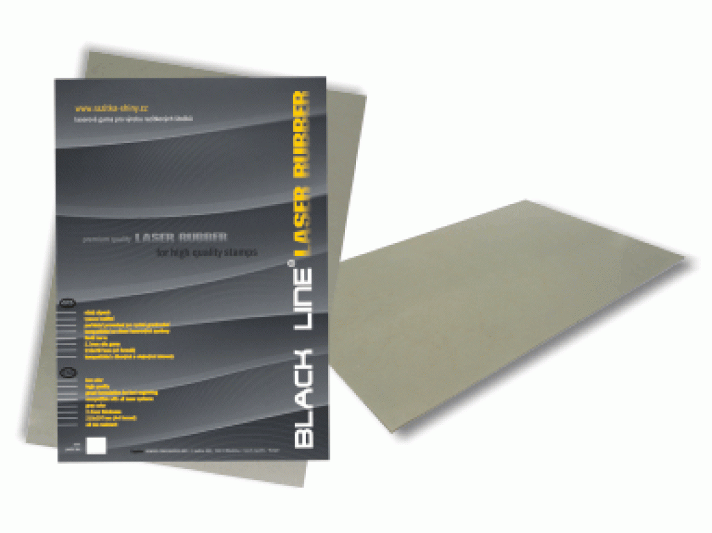 Laserová guma 2,3 mm LazzRubber BLACK LINE premium (šedá) A4