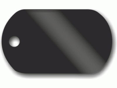 LMB-005 PSÍ ZNÁMKA saténově černá (30x50mm, 1mm)