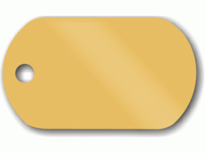 LMB-008 PSÍ ZNÁMKA saténově zlatá (30x50mm, 1mm)