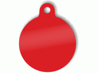 LMB-013 PŘÍVĚŠEK - KOLEČKO s uchycením saténově červená (31mm,1mm)