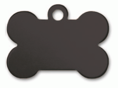 LMB-016 PŘÍVĚŠEK ve tvaru kosti saténově černá (38x28mm,1mm)