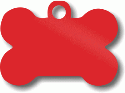 LMB-019 PŘÍVĚŠEK ve tvaru kosti saténově červená (38x28mm,1mm)