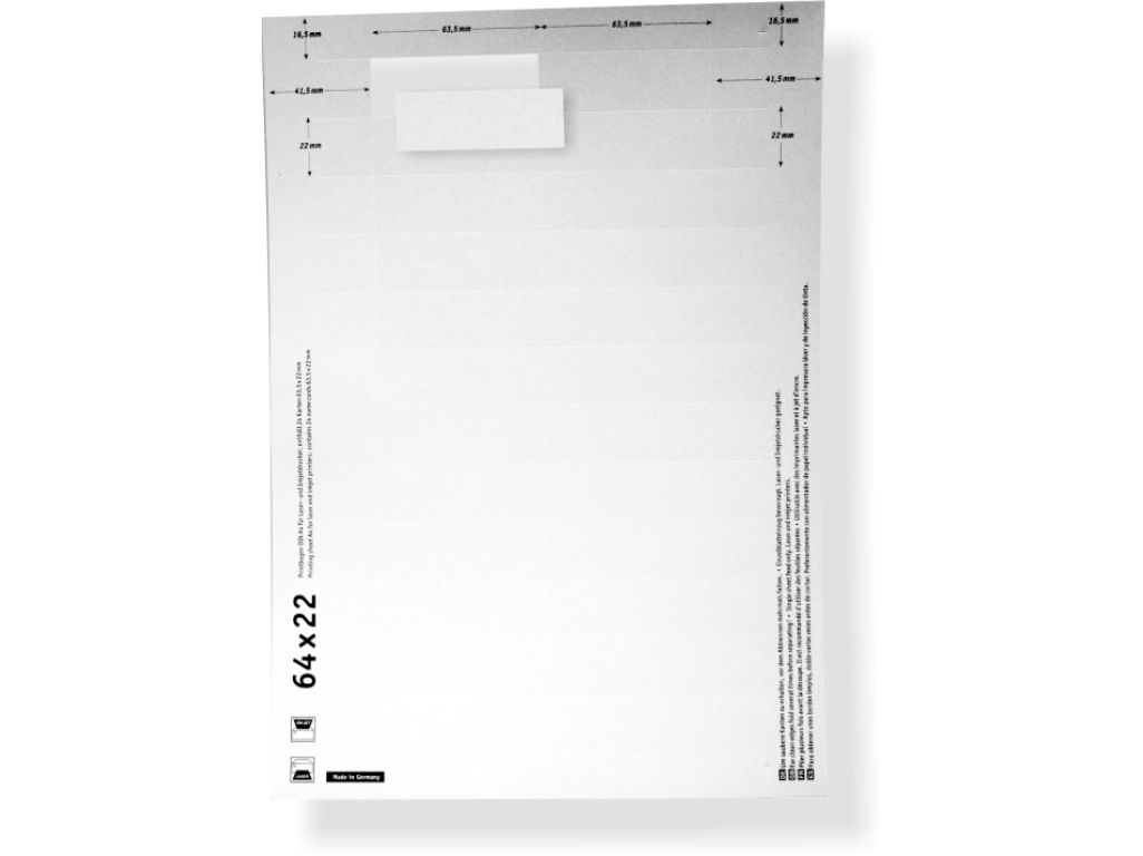 P20_Papíry pro tisk jmenovek (64x22mm) A4