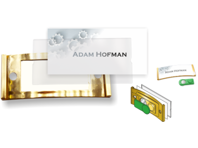 P30_Jmenovka (70x30mm) ZLATÁ LESKLÁ