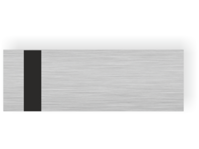 LD-31503 LAZZDESK_STŘÍBRNÁ KARTÁČOVANÁ/ČERNÁ