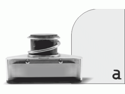 Výseková forma A pro zaoblovač