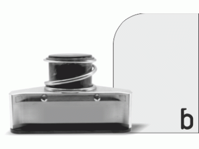 Výseková forma B pro zaoblovač