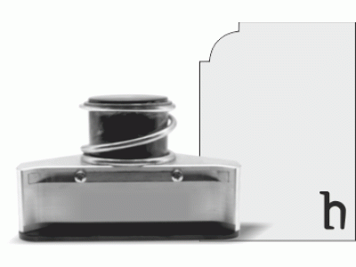 Výseková forma H pro zaoblovač