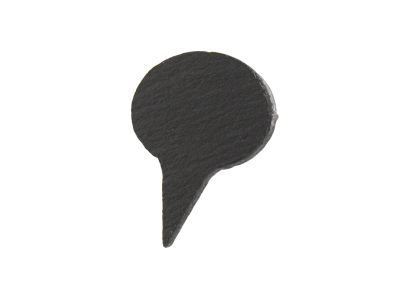 LazzSlate / Jmenovka z břidlice (6x6.5cm)