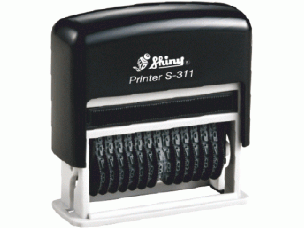 S-311 VÝPRODEJ Printer Line ČERNÁ (2x datum-výška 3mm) černý polštářek (2019-2030)