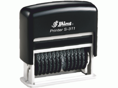 S-311 VÝPRODEJ Printer Line ČERNÁ (2x datum-výška 3mm) černý polštářek (2019-2030)