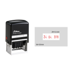 S-828D VÝPRODEJ Printer Line ČERNÁ (56x33mm) černo-červený polštářek (2014-2025)