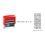 S-312CZ Printer Line ČERVENÁ box (12 textů+datum)