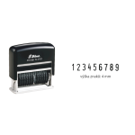 S-449 Printer Line ČERNÁ blister (9 číslic-4mm), černý polštářek
